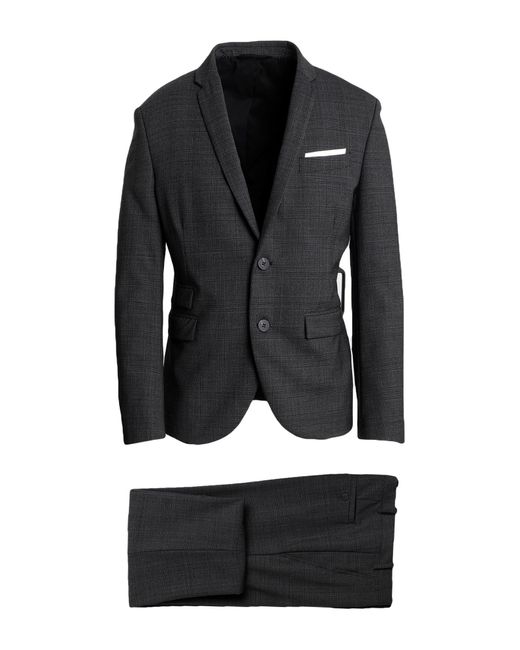 Neil Barrett Black Lead Suit Polyester, Wool, Elastane for men