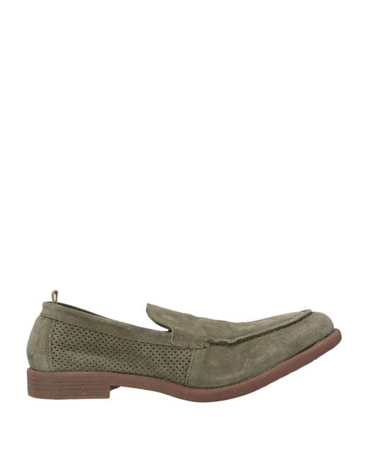 Minoronzoni Gray Military Loafers Leather for men