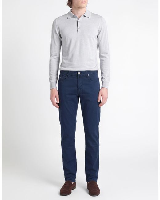 Tramarossa Blue Pants Cotton, Polyester, Elastane for men
