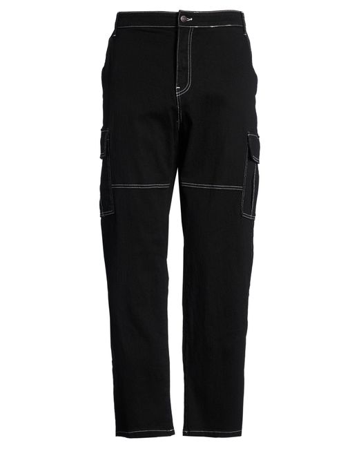 Only & Sons Black Pants Cotton, Polyester, Elastane for men