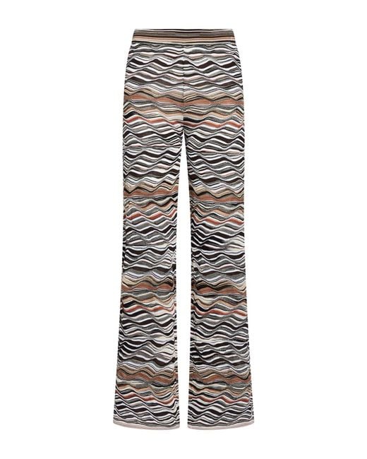Missoni Gray Pants Viscose, Wool, Polyamide, Elastane
