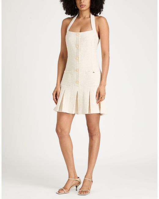 MARCIANO BY GUESS Natural Ivory Mini Dress Cotton, Polyester, Viscose