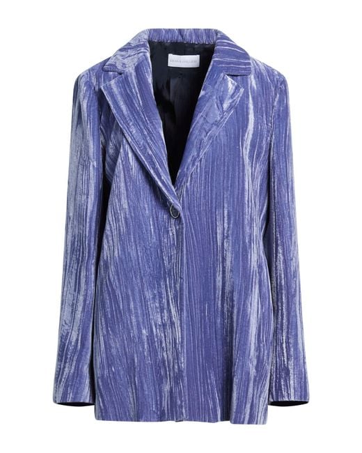 Diana Gallesi Blue Blazer Polyester