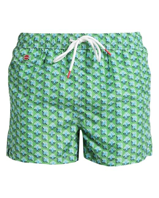 Kiton Green Swim Trunks for men