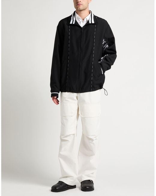 Versace Jeans Couture Black Jacket Polyester, Cotton, Polyamide, Elastane for men