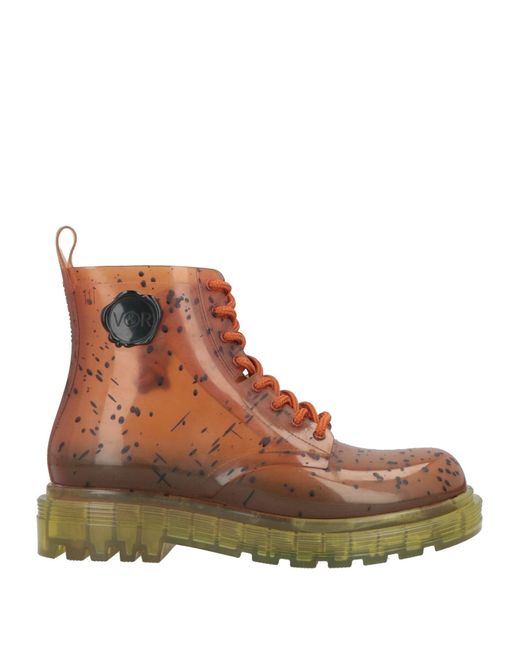 MELISSA + VIKTOR & ROLF Brown Ankle Boots Rubber