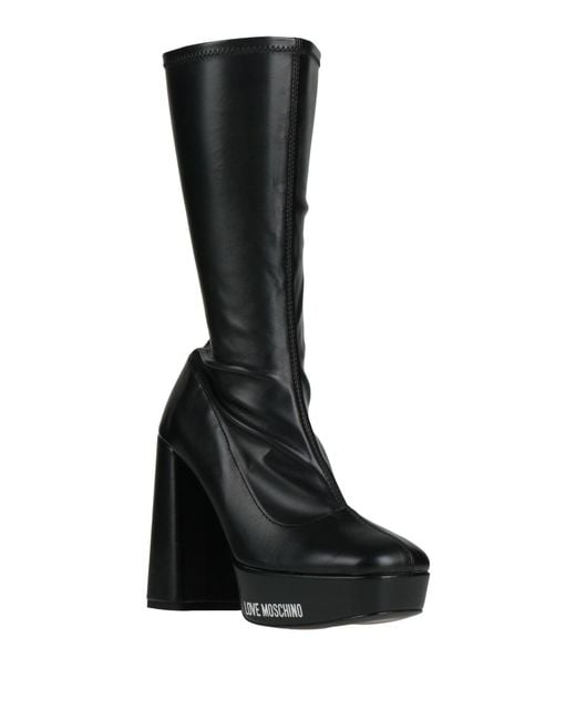 Love Moschino Black Boot Synthetic Material