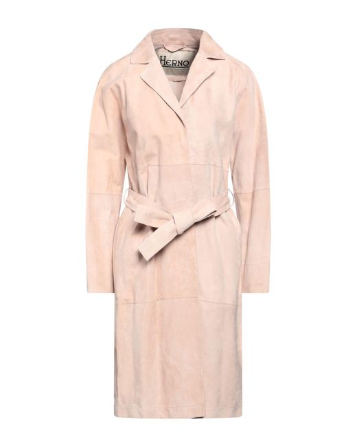Herno Pink Overcoat & Trench Coat