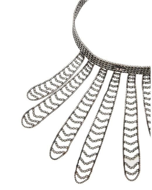 Elisabetta Franchi White Necklace Metal