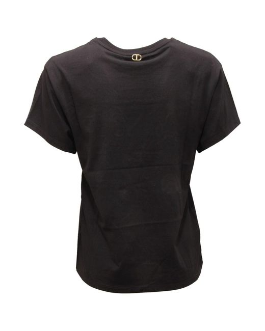 T-shirt Twin Set en coloris Black