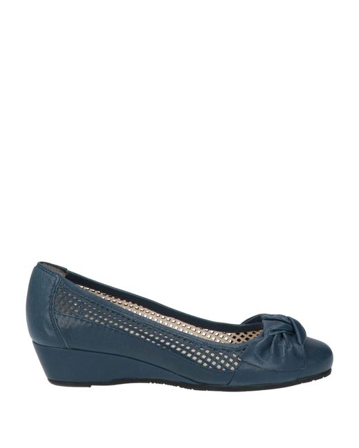 Donna Soft Blue Pumps Leather
