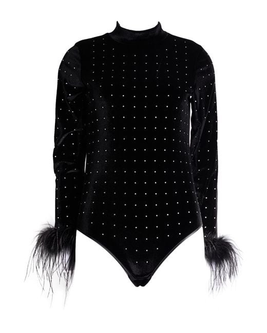 Le Volière Black Bodysuit