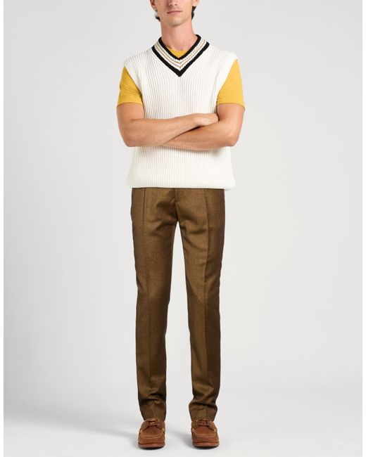 Berwich Brown Pants Virgin Wool for men