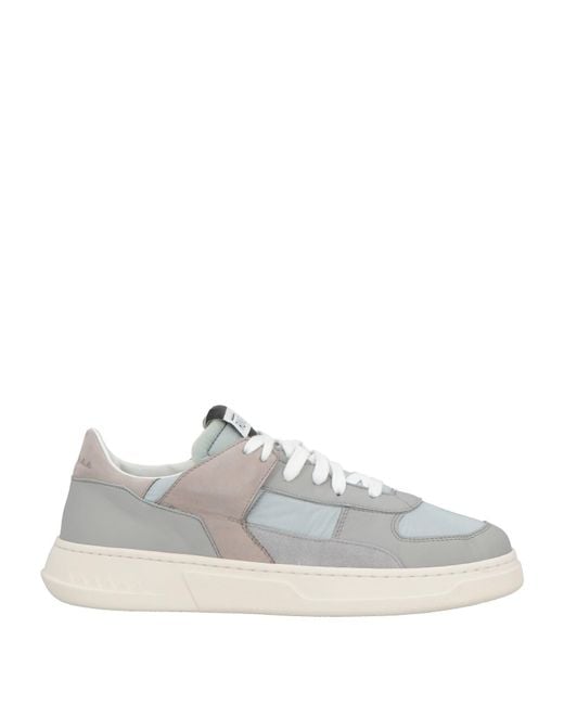RUN OF White Sky Sneakers Leather, Textile Fibers for men