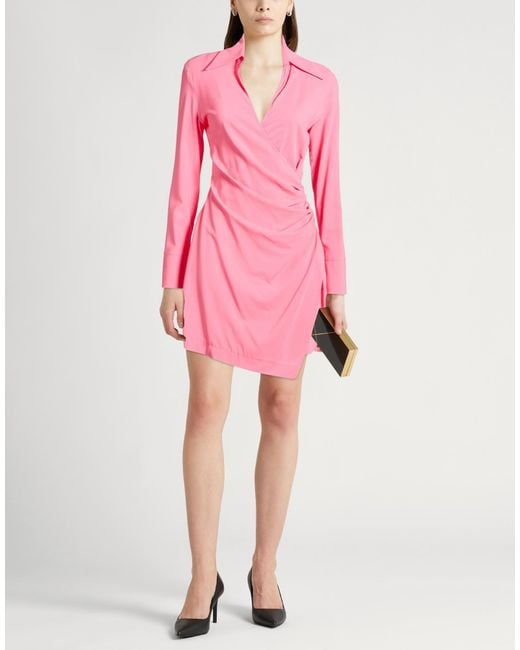 Jucca Pink Mini Dress Viscose, Elastane