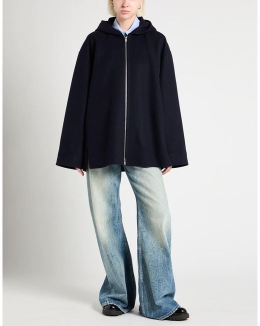 Jil Sander Blue Midnight Coat Wool