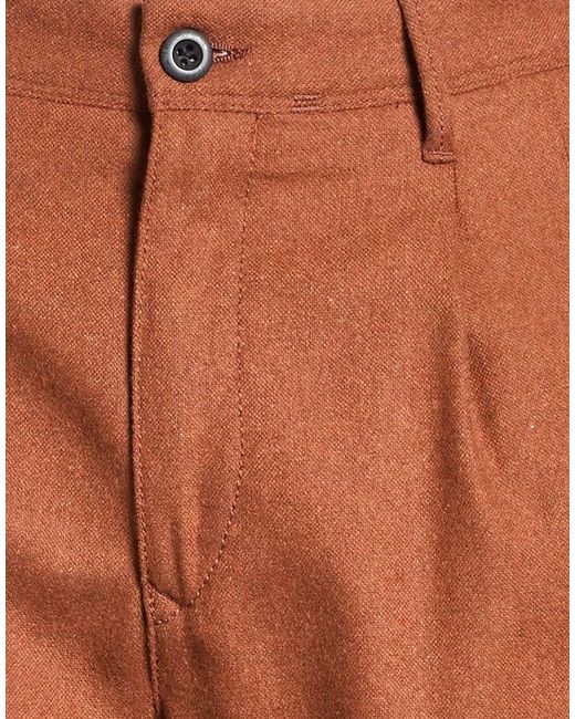 Incotex Brown Rust Pants Virgin Wool, Polyester, Elastane for men