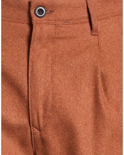 Incotex Brown Rust Pants Virgin Wool, Polyester, Elastane for men