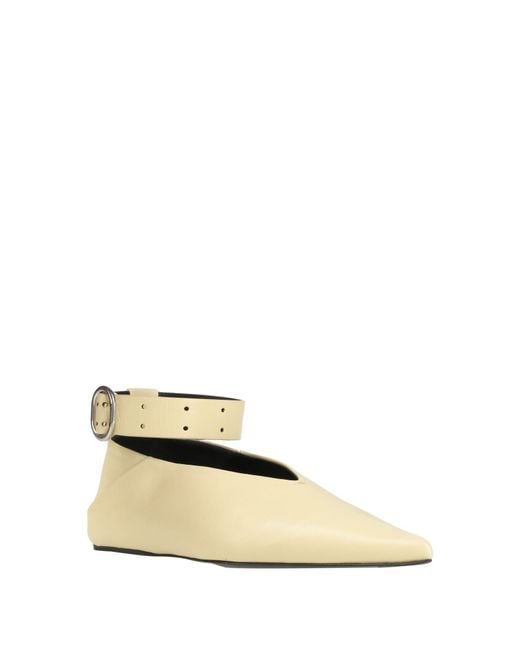 Jil Sander Natural Ballet Flats Leather