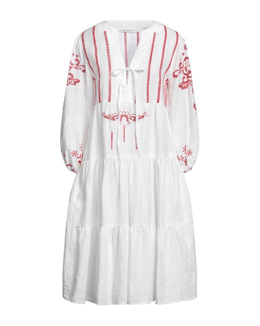 Greek Archaic Kori White Midi Dress