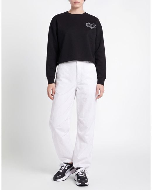 PUMA Black Sweatshirt Cotton, Elastane