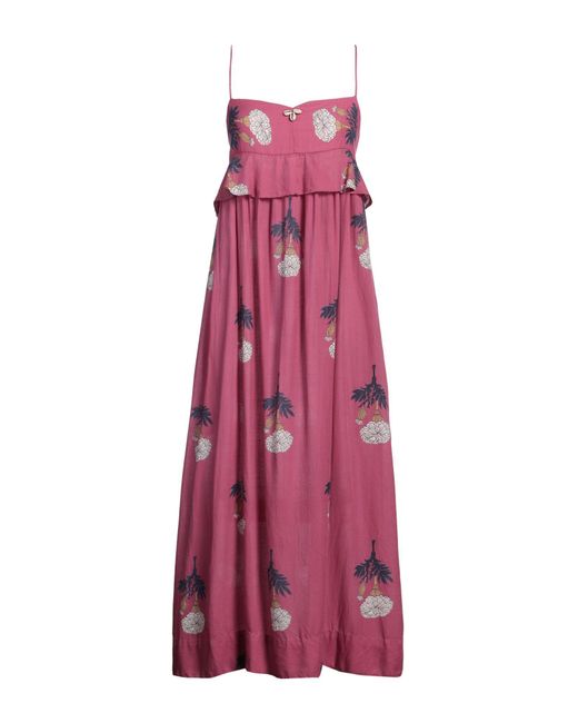 Alix Of Bohemia Purple Midi Dress Tencel