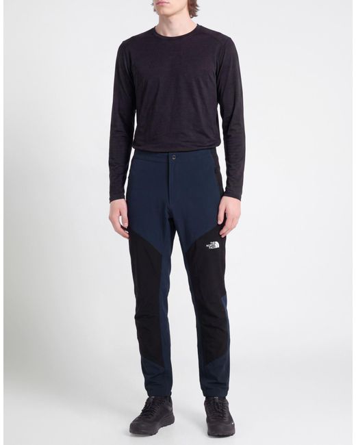 The North Face Blue Pants Polyester, Elastane for men