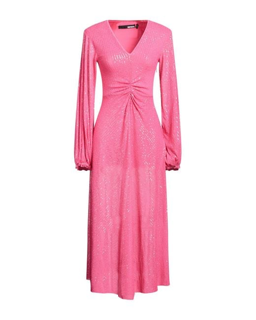 ROTATE BIRGER CHRISTENSEN Pink Midi-Kleid