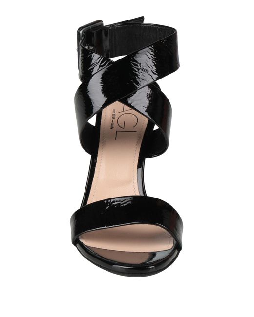 Agl Attilio Giusti Leombruni Black Sandals Leather