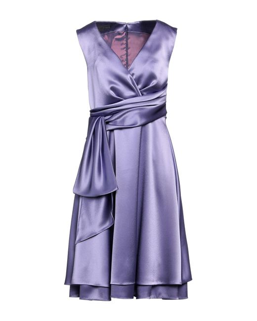 Talbot Runhof Purple Midi Dress