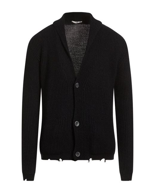 Daniele Alessandrini Black Midnight Cardigan Wool, Acrylic for men