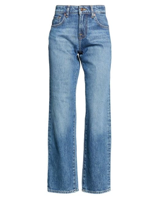 7 For All Mankind Blue Jeans Cotton, Elastane