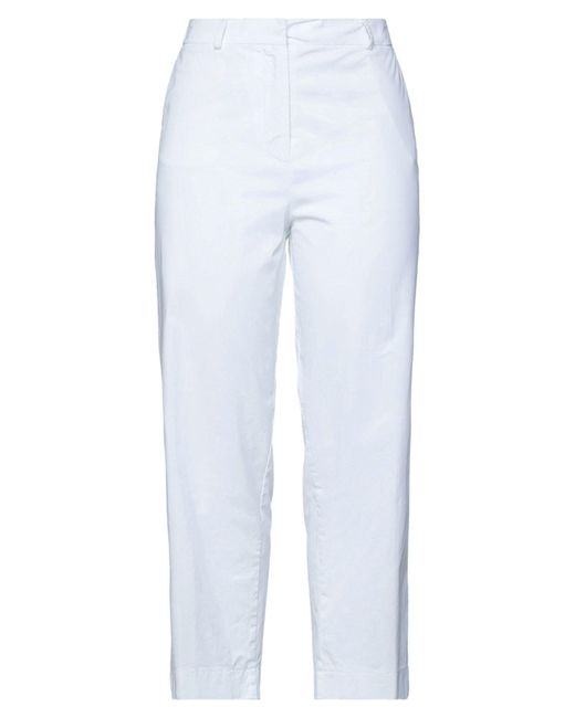 Yuko White Pants Cotton, Elastane