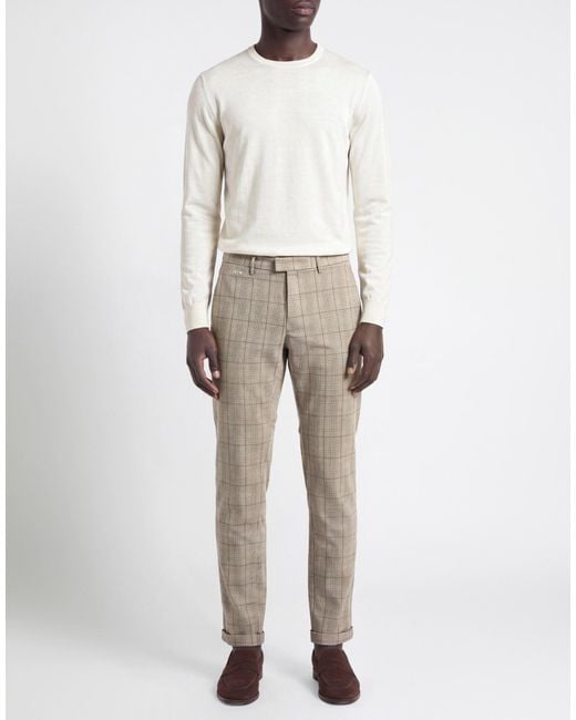 Tramarossa Gray Taupe Pants Cotton, Polyester, Elastane for men