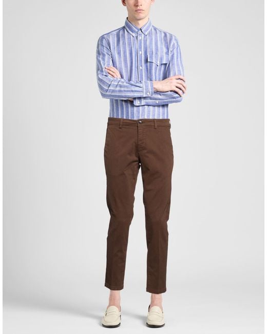 BE ABLE Brown Pants Cotton, Elastane for men