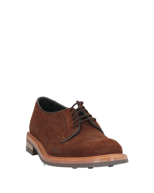 Tricker's Brown Lace-Up Shoes Leather for men