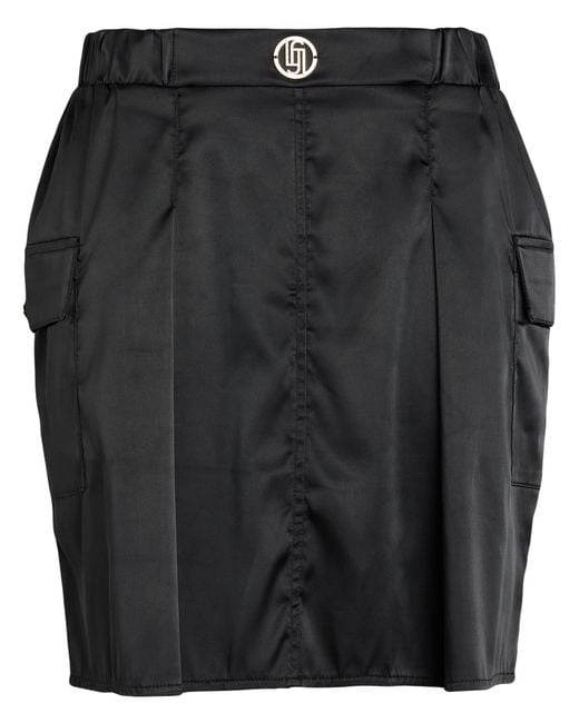 Liu Jo Women's Black Mini Skirt Polyester, Elastane