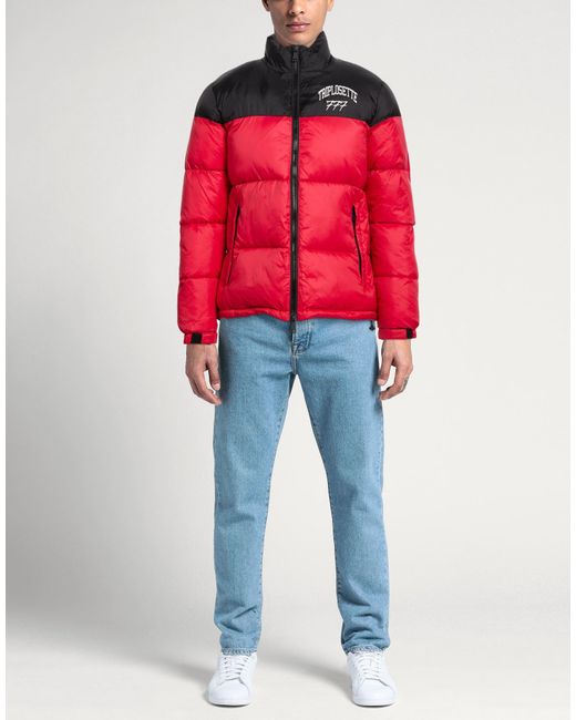 TRIPLOSETTEWEAR Red Puffer for men