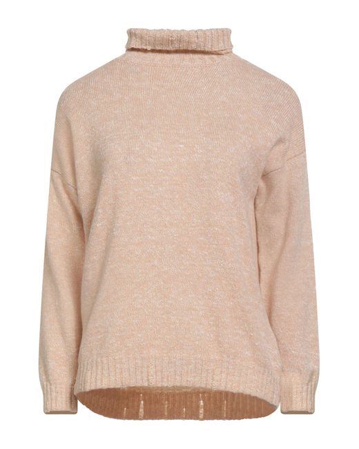 Anneclaire Natural Turtleneck Wool, Silk