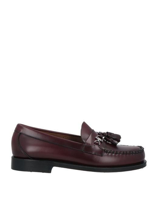 G.H.BASS Brown Burgundy Loafers Leather for men