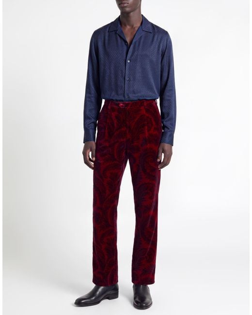 Etro Red Brick Pants Cotton for men