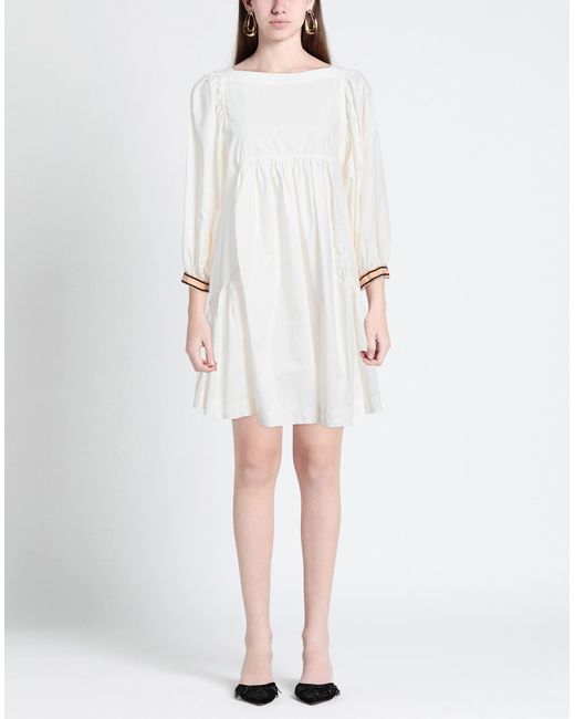 ALESSIA SANTI White Short Dress