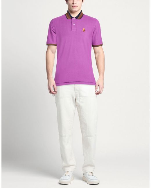 Psycho Bunny Purple Polo Shirt Pima Cotton for men