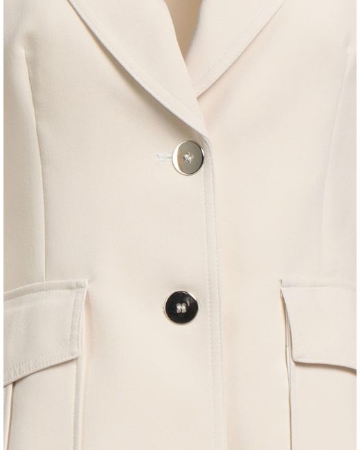 Caractere Natural Ivory Blazer Polyester, Viscose, Elastane