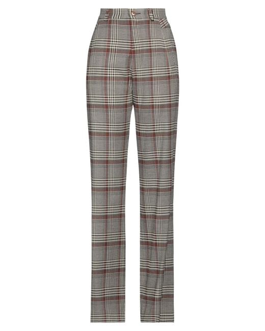 Vivienne Westwood Gray Sand Pants Viscose, Virgin Wool, Elastane