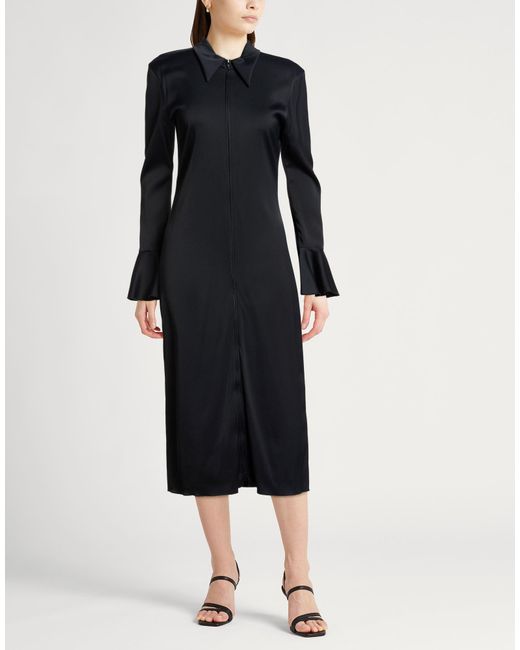 Tod's Black Midi Dress Viscose, Elastane