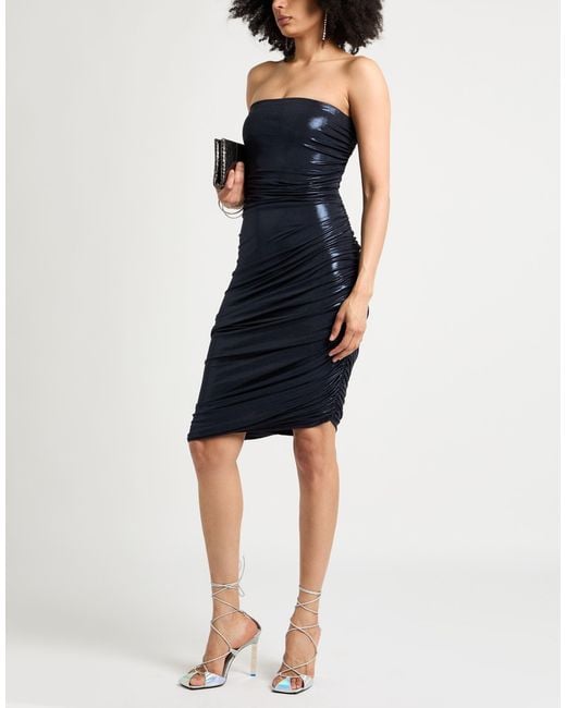 Norma Kamali Blue Midnight Mini Dress Polyester, Elastane