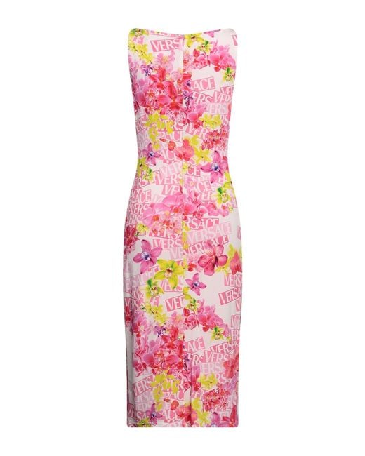 Robe midi Versace en coloris Pink
