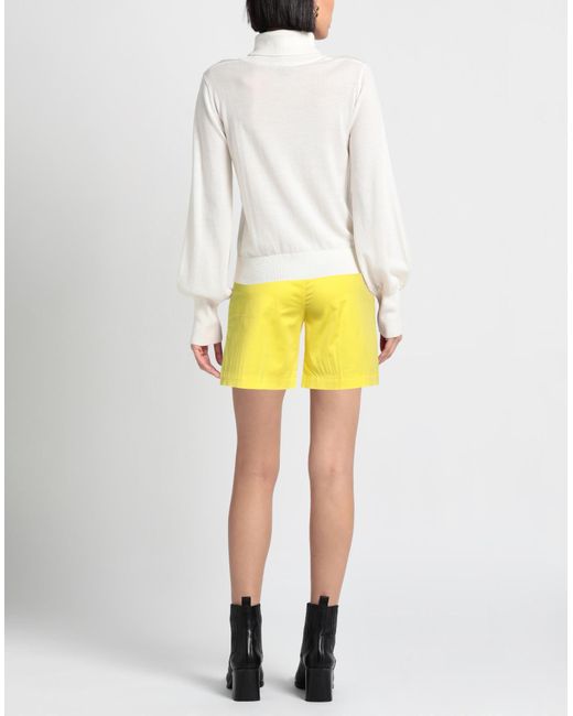 Jacob Coh?n Yellow Shorts & Bermuda Shorts Cotton, Elastane, Polyester