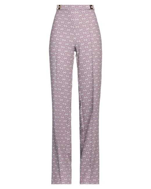 Elisabetta Franchi Purple Mauve Pants Viscose, Elastane